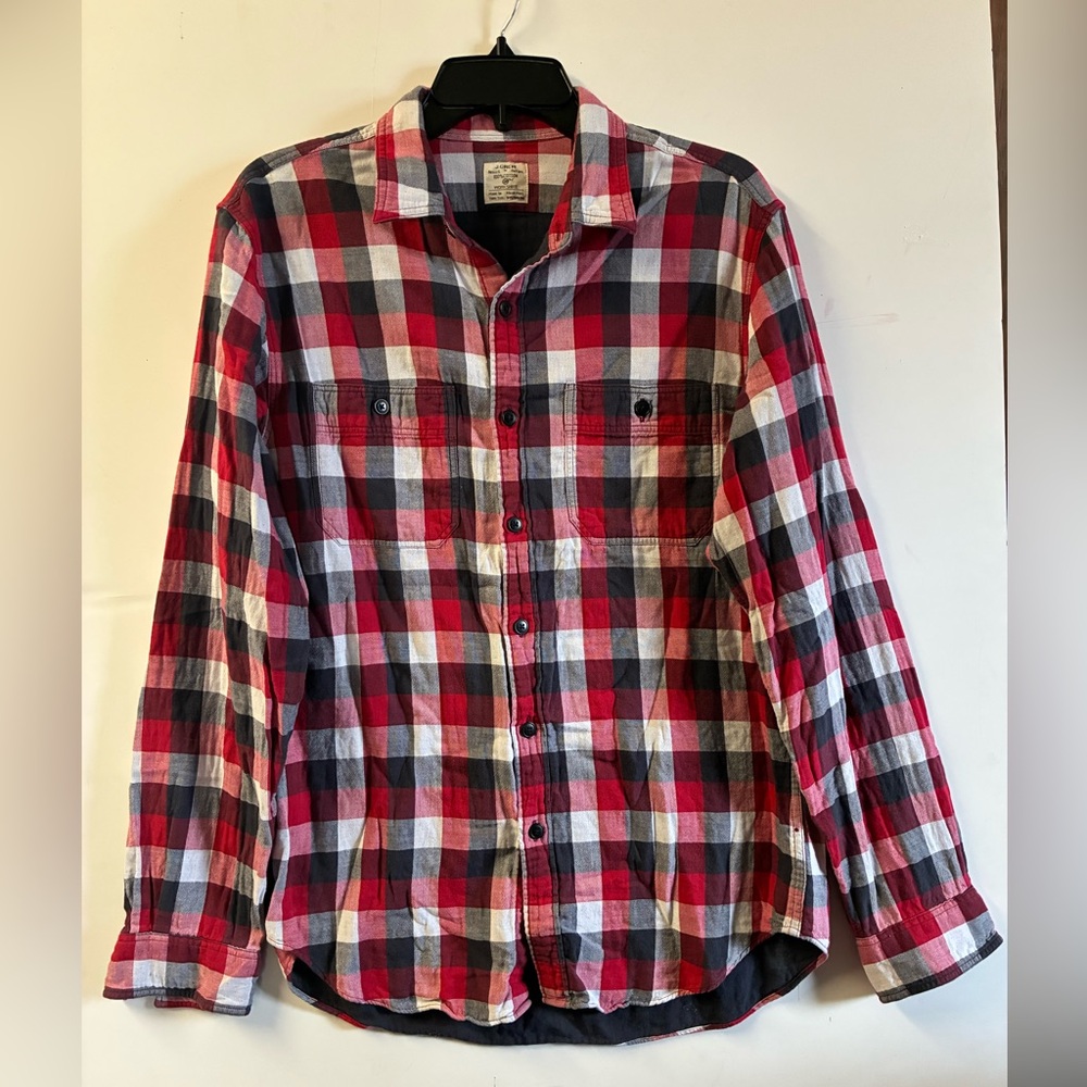 J Crew Men’s Long sleeve plaid shirt-Men’s M